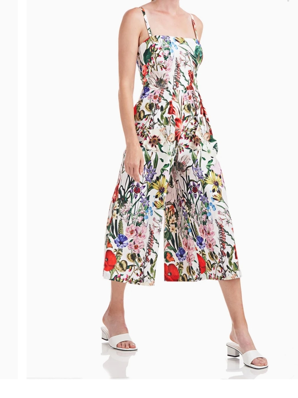 Kay Unger Floral Wide-Leg Jumpsuit in Size 14 - NWT